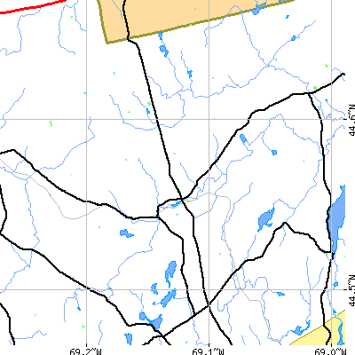 Zip code 04921 close-up map