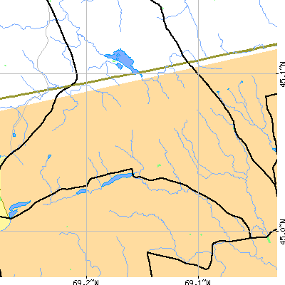 Zip code 04939 close-up map