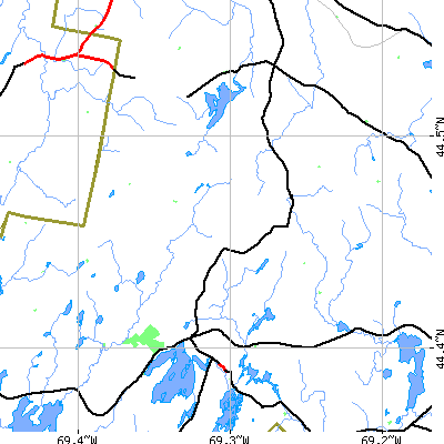 Zip code 04941 close-up map