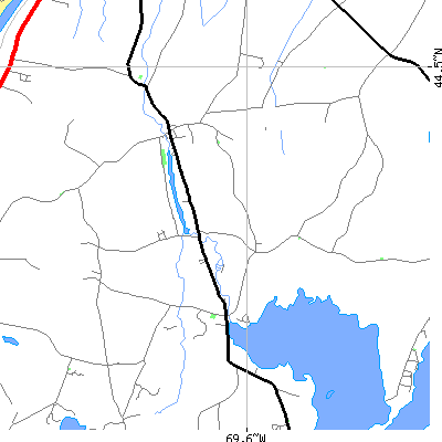 Zip code 04962 close-up map