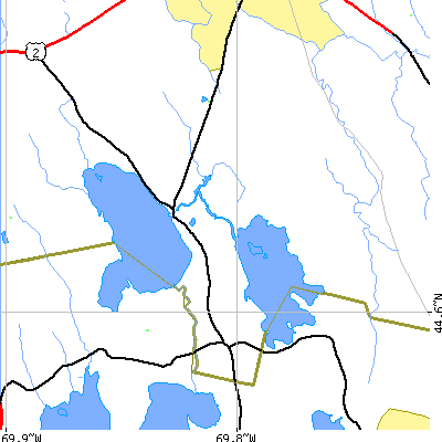 Zip code 04978 close-up map