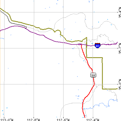 Zip code 86320 close-up map