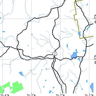 Zip code 04983 close-up map