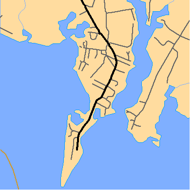 Zip code 20615 close-up map