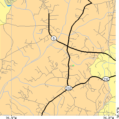 Zip code 20617 close-up map