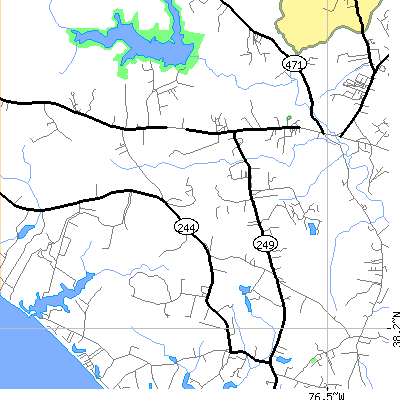 Zip code 20620 close-up map