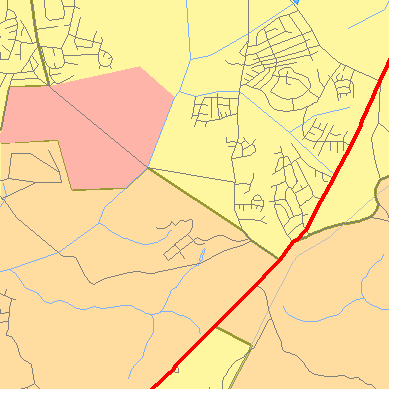 Zip code 20623 close-up map