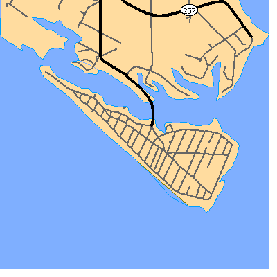 Zip code 20625 close-up map