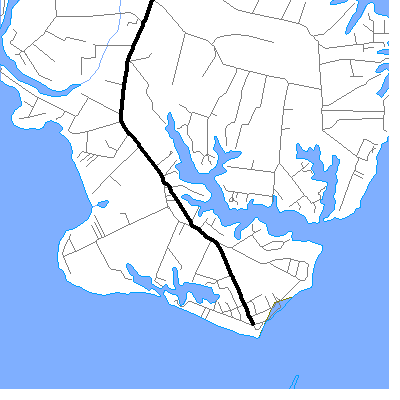 Zip code 20626 close-up map