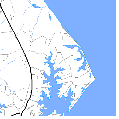 Zip code 20628 close-up map