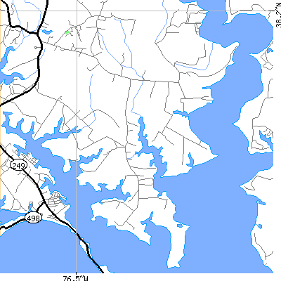 Zip code 20630 close-up map