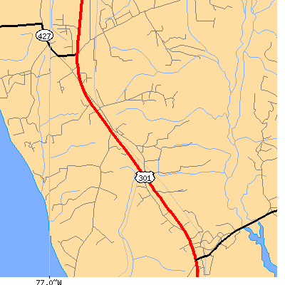 Zip code 20632 close-up map