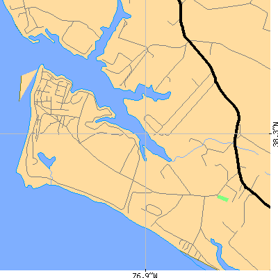 Zip code 20645 close-up map