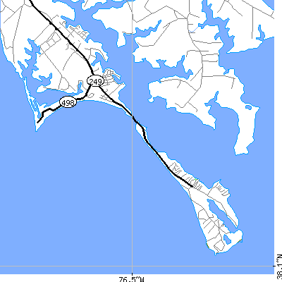 Zip code 20674 close-up map