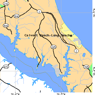 Zip code 20685 close-up map