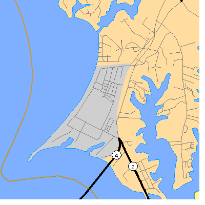 Zip code 20688 close-up map