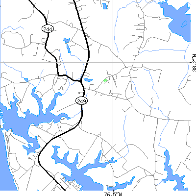 Zip code 20692 close-up map