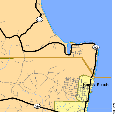 Zip code 20714 close-up map