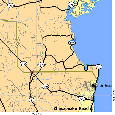 Zip code 20758 close-up map