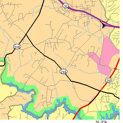 Zip code 20759 close-up map