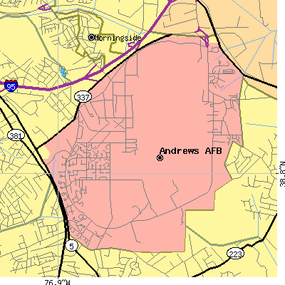 Zip code 20762 close-up map