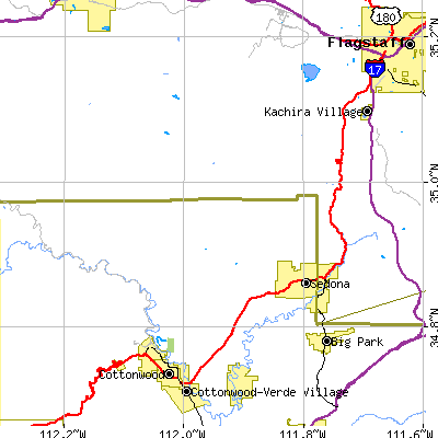 Zip code 86336 close-up map