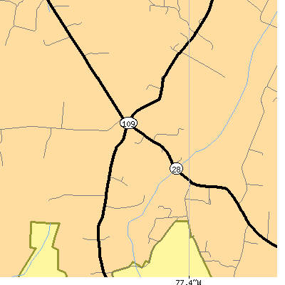 Zip code 20839 close-up map