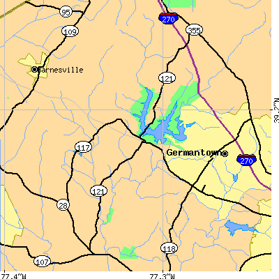 Zip code 20841 close-up map