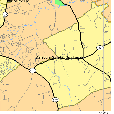 Zip code 20860 close-up map