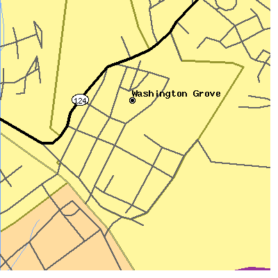 Zip code 20880 close-up map
