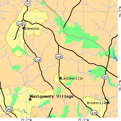 Zip code 20882 close-up map