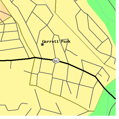 Zip code 20896 close-up map