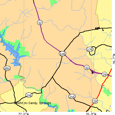 Zip code 21029 close-up map