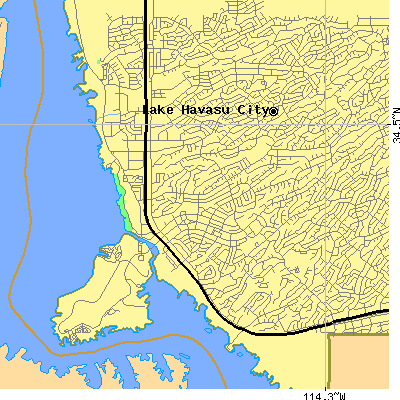 Zip code 86403 close-up map