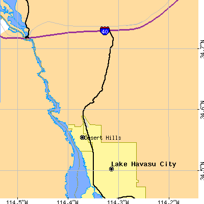 Zip code 86404 close-up map