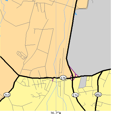 Zip code 21077 close-up map