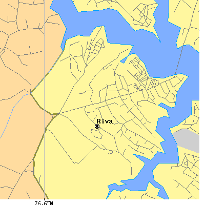 Zip code 21140 close-up map