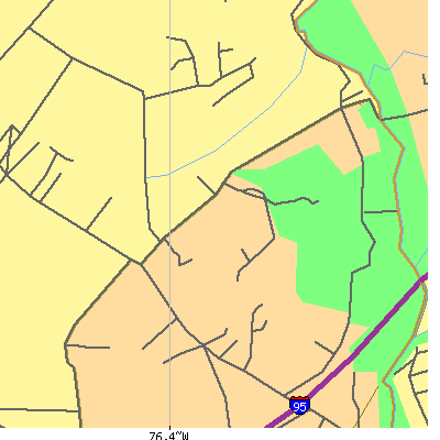 Zip code 21156 close-up map