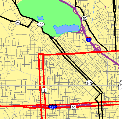 Zip code 21217 close-up map