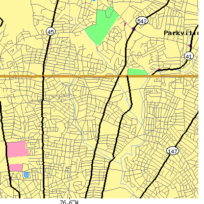 Zip code 21239 close-up map