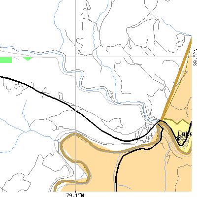 Zip code 21523 close-up map