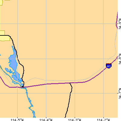 Zip code 86436 close-up map