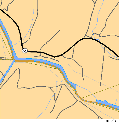 Zip code 21560 close-up map