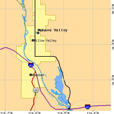 Zip code 86440 close-up map