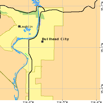 Zip code 86442 close-up map