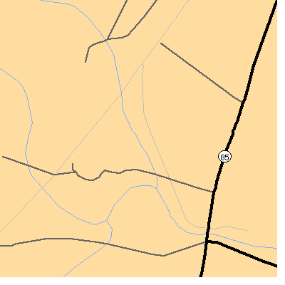 Zip code 21717 close-up map