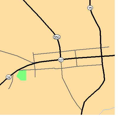 Zip code 21762 close-up map