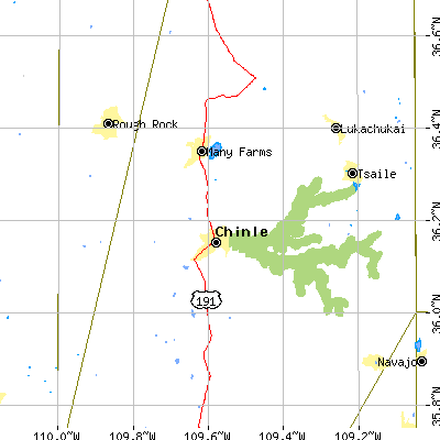 Zip code 86503 close-up map