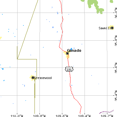 Zip code 86505 close-up map