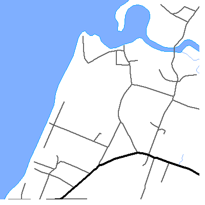 Zip code 21865 close-up map